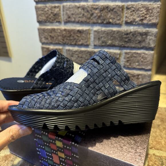 Bernie Mev Lauren Jeans Color Blue Wedge US 8 39 New In Box - Picture 4 of 12